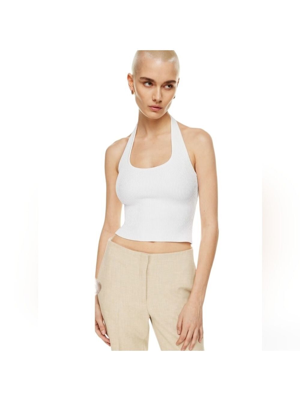 HP. Babaton Sculpt Knit Backless Halter Top